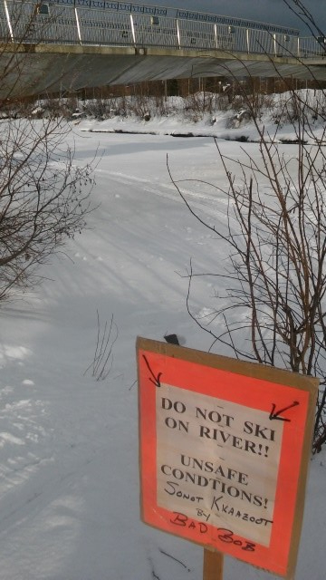 Do not ski on Chena River